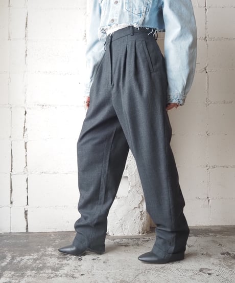 Wool Tuck Pants DGR