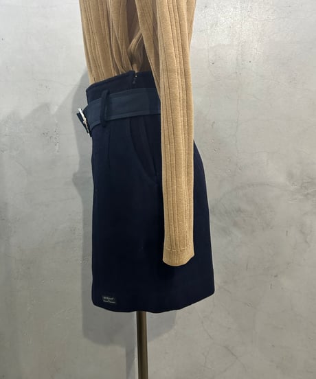 GUESS Belted Wool Mini Skirt NV