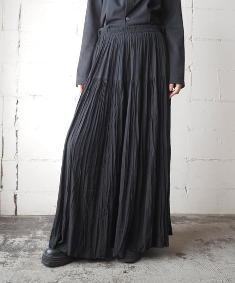 Tiered Easy Long Skirt BK