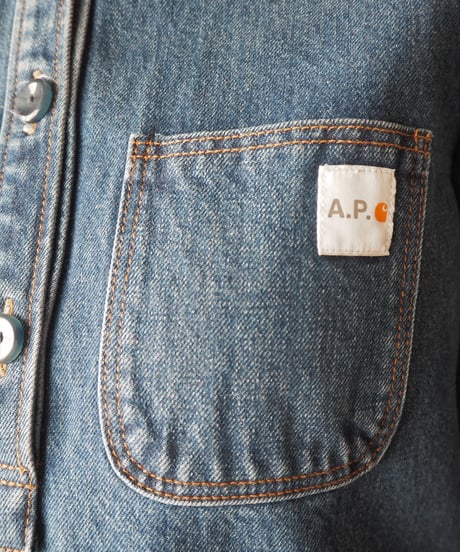 A.P.C. CARHARTT WIP Denim Pullover Work Shirt BL