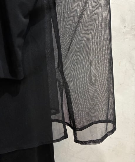 L/S Sheer Shirt Dress BK