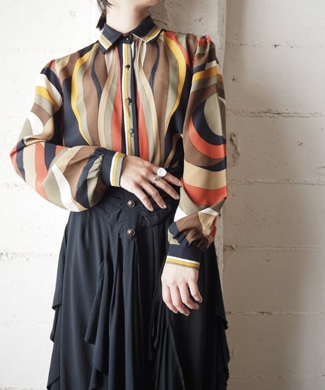 Multi Color Pattern Blouse BRKA