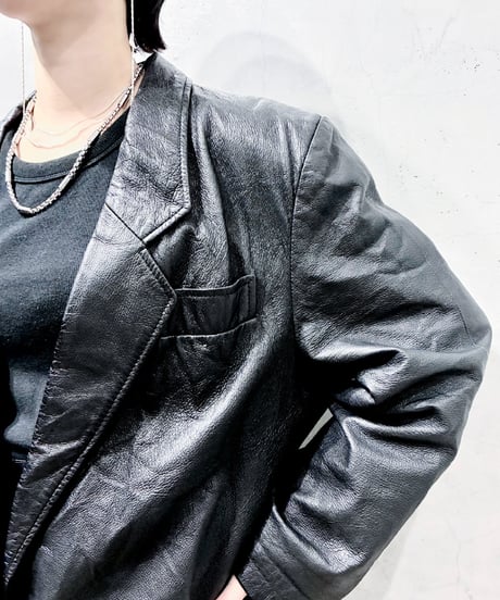 Leather Tailored Jacket BK