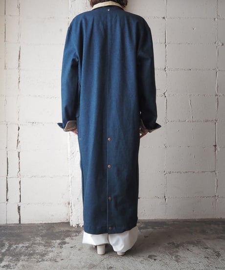 Corduroy Collar Denim Coat BL