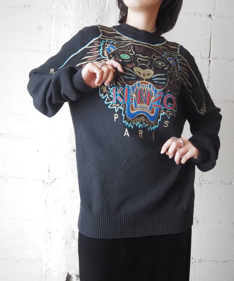 KENZO Tiger Embroidery Sweater BK