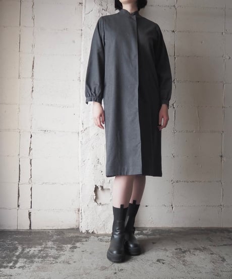 Stand Collar Pure Wool Dress GR