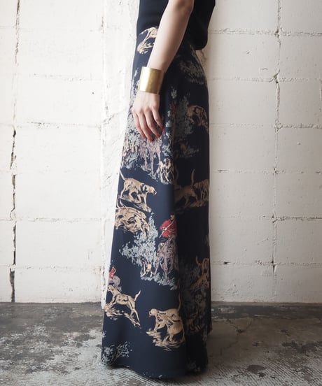 Hunting Pattern Tight Skirt BK