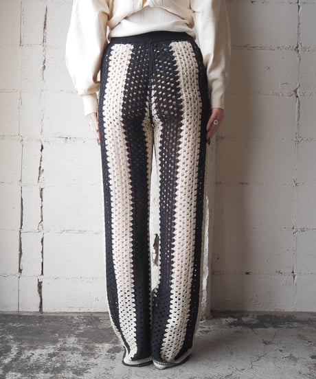 Crochet Stripe Pants BKIV