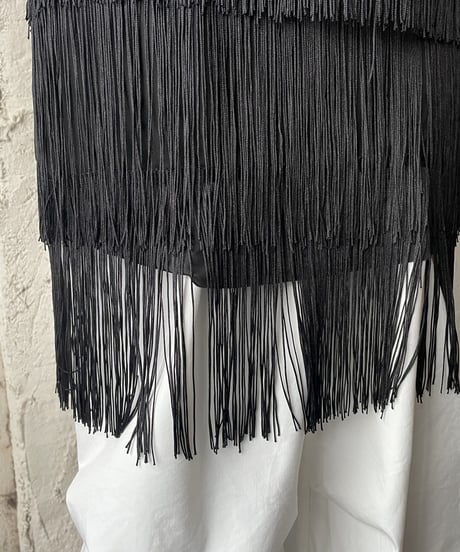 Gold Belt Fringe Dress BK