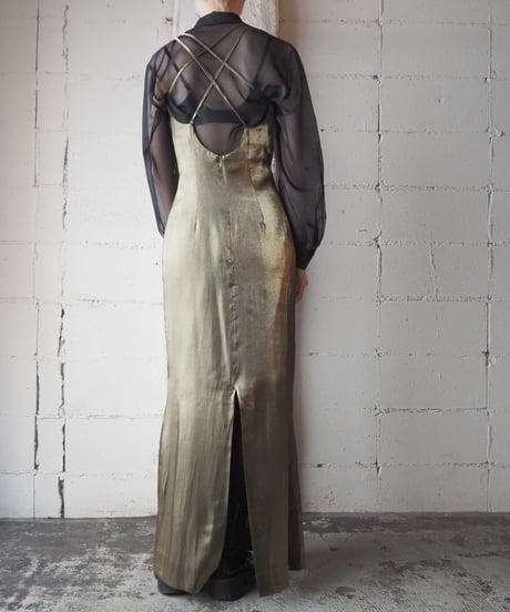 Metallic Back Design Cami Dress GD