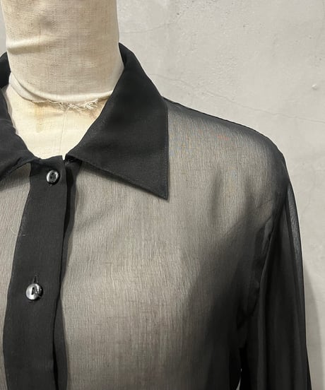 L/S Sheer Shirt BK