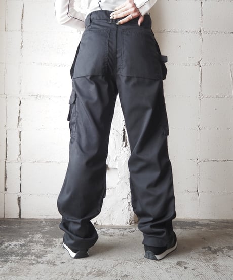 Many Pocket Design Pants BK