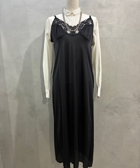 Lace Trim Camisole Dress BK