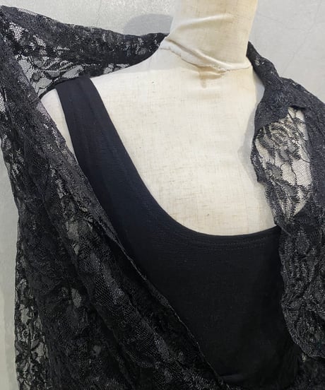 L/S Lace Shirt Docking Bodysuit BK