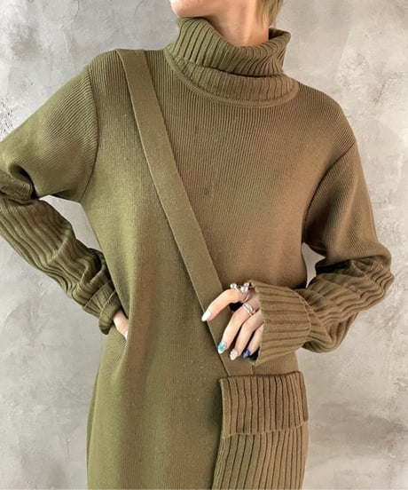 Design Pocket Knit Dress KA
