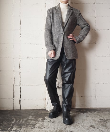 LAUREN Herringbone Tweed Tailored Jacket BKWH
