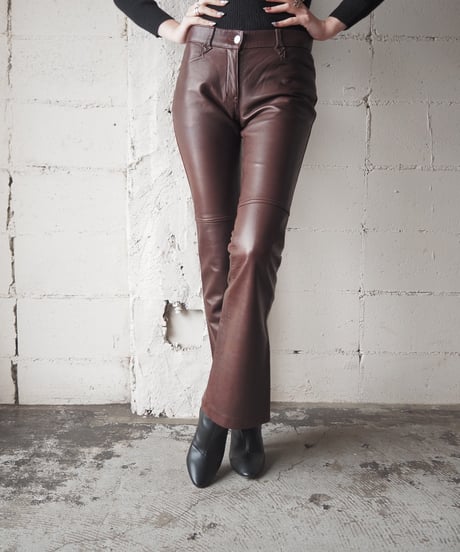 Ralph Lauren Back Slit Leather Pants BR