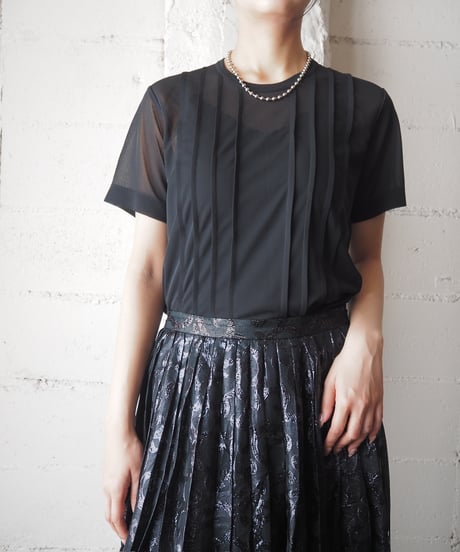tricot COMME des GARCONS S/S Sheer Tops BK