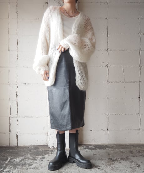 Maiami Low Gauge Mohair Knit Cardigan WH