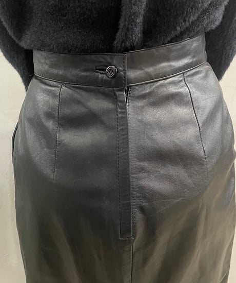 Leather Tight Skirt BK