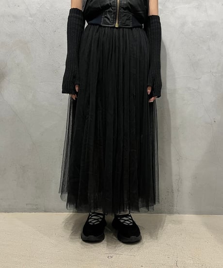 Tulle Layered Flare Skirt BK