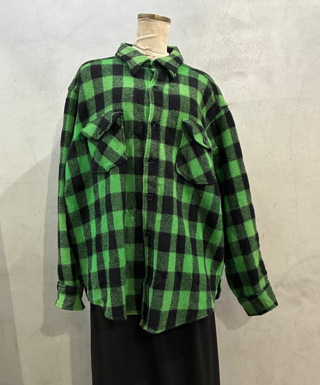 1970's L.L.Bean Wool Plaid Shirt GNBK