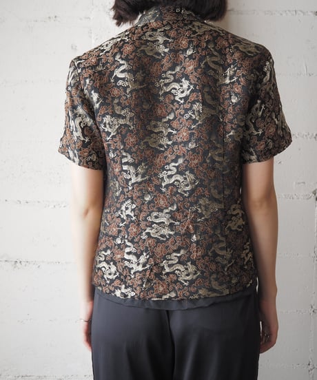 Jacquard Dragon China Shirt BKGO