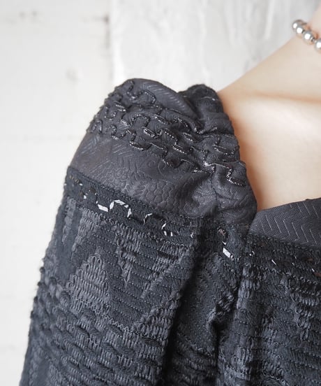 Hand Made Various Material Switching Tops BK