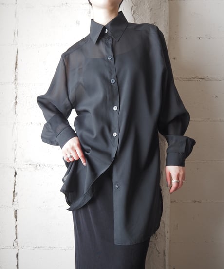 1970-80's Euro Sheer L/S Shirt BK