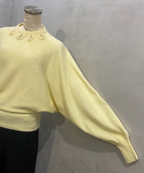 Cut Out Design Dolman Sleeve Crew Knit LYE