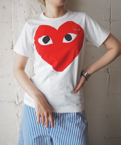 PLAY COMME des GARCONS Print Tee WH RE