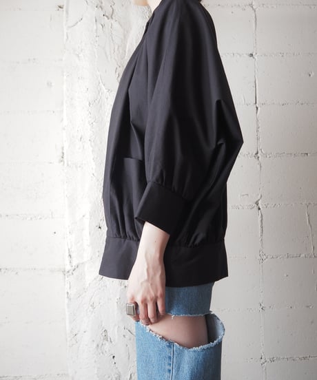 Open Collar Dolman Sleeve Jacket BK