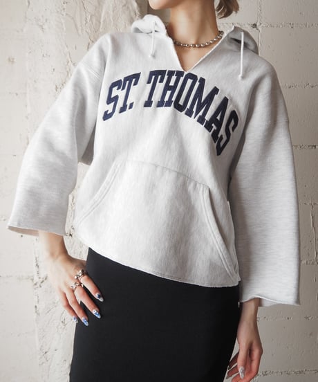 REMAKE Cut Off Hoodie GRNV