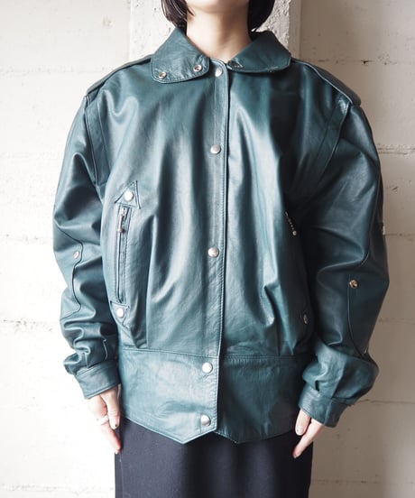 Stand Collar Leather Jacket GN