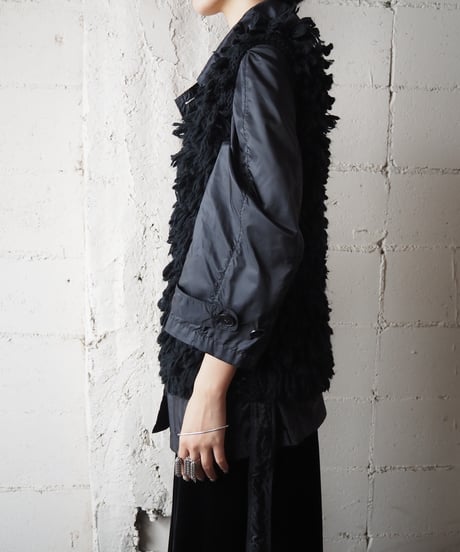 SONIA RYKIEL Loop Fringe Knit Vest BK