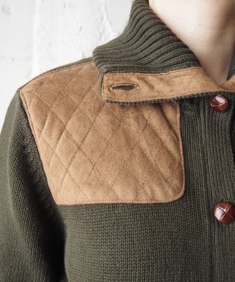Lauren Ralph Lauren Leather Buttons Cardigan KA