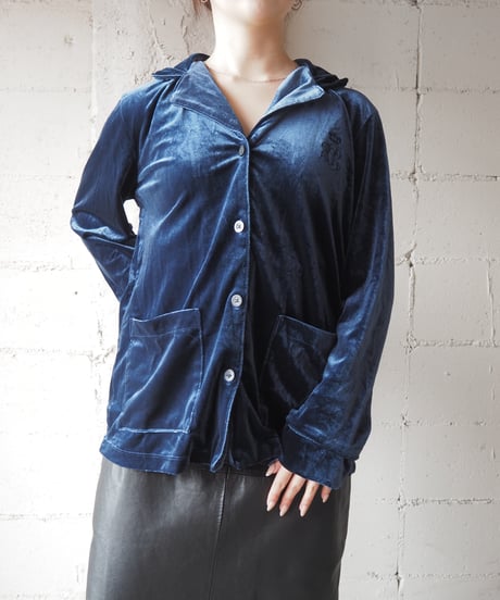 LAUREN Ralph Lauren Velour Pajama Shirt BL