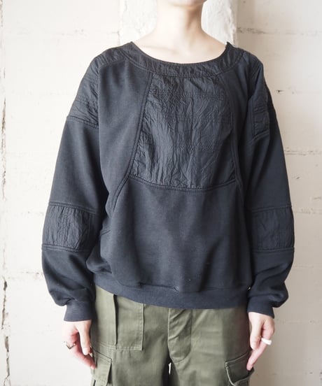 Nylon Switching Design Sweat BK