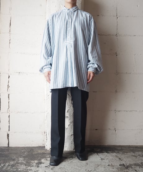EURO Stripe Tyrolean Shirt BLWH