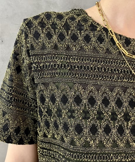 Ethnic Pattern Stretch S/S GNBK