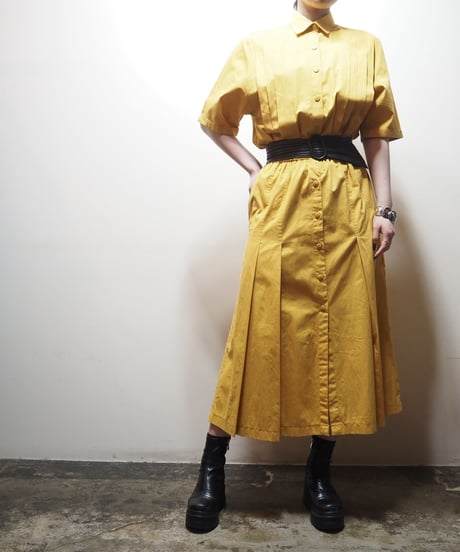 Pleated Shirt Dress YE