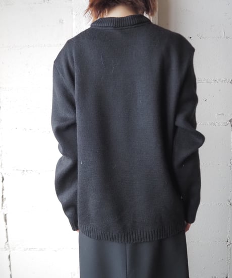 Quilted Docking Design Knit BK