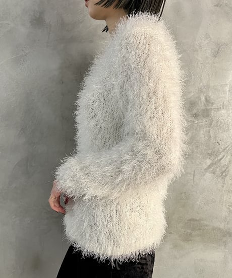 Shaggy Design Knit WH