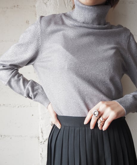 Calvin Klein Turtle Neck Lame Knit SV