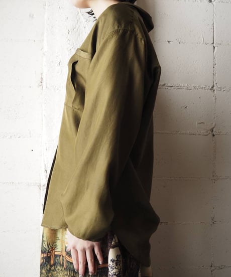 Open Collar Silk Shirt KA