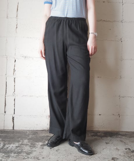 a new day Linen Easy Wide Pants BK