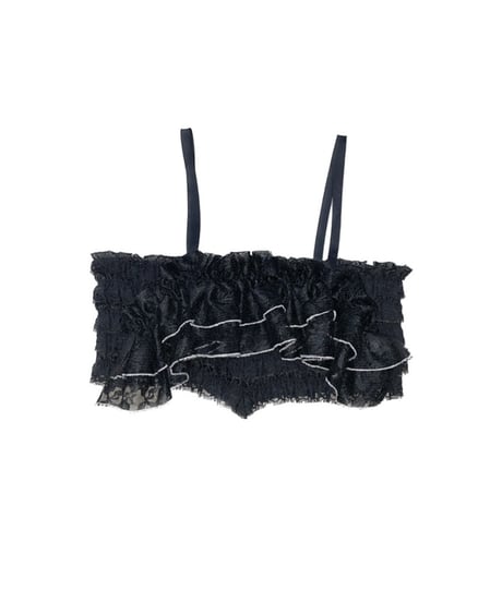 REMAKE Lace Frill Bustier BK
