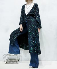 GANNI Flower Pattern Wrap Dress BK
