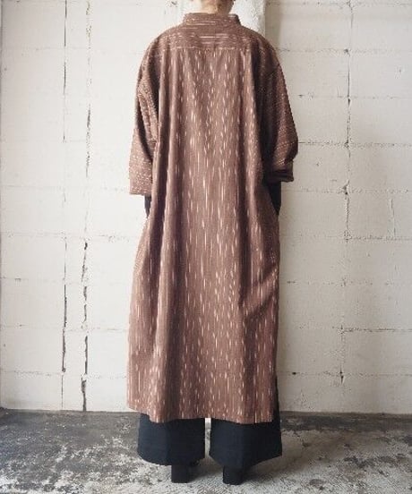 Long Rib Stripe Shirt Dress BR