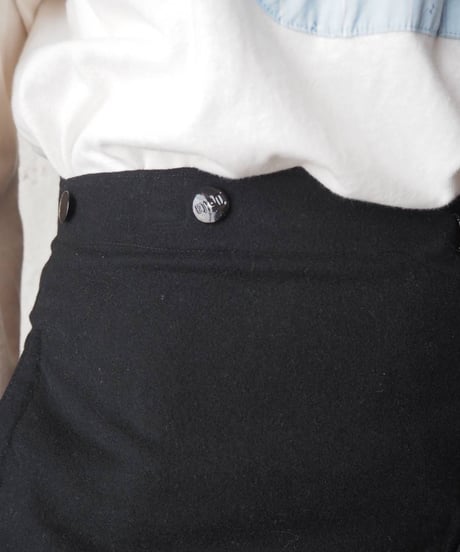 1940-50's Euro Back Belt Wool Pants BK